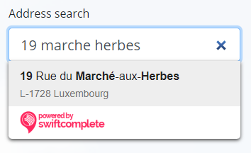 Luxembourg address autocomplete