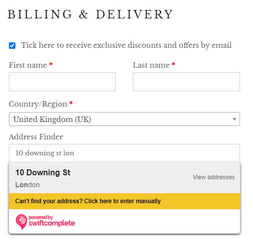 WooCommerce Address Lookup
