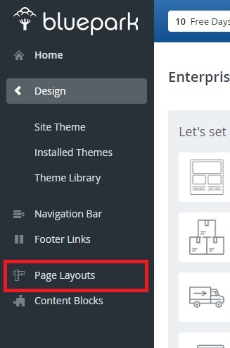 Click 'Page Layouts'