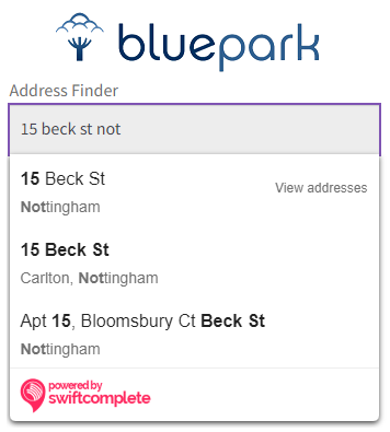 Bluepark Address Validation